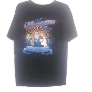 30 Singles Rosie the Riveter UAW Union V Neck Tee